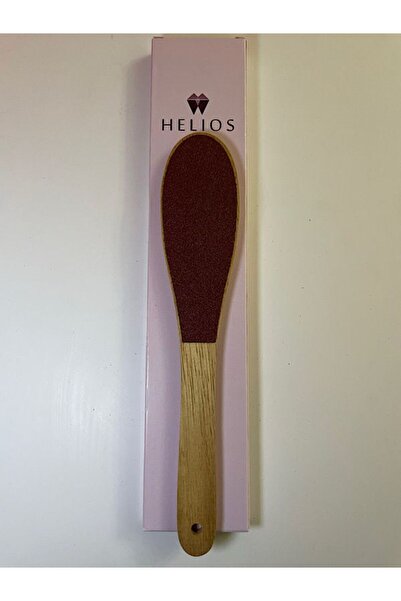 Helios Iroko Ahşap Saplı Ayak Topuk Nasır Temizleme Ayak Bakım Törpüsü - Çift Taraflı Doğal