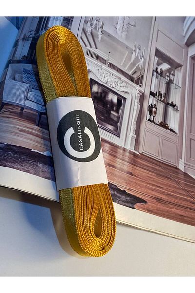 CASALINGHI Gold Shiny Satin Ribbon Gift Decoration Ribbon Dowry Bundle New Year 1 cm 10 Meters