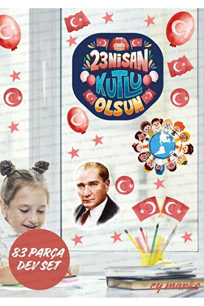 alışveriş kurdu Set naljepnica za 23. april, 83 dela, veliki set - Set naljep...