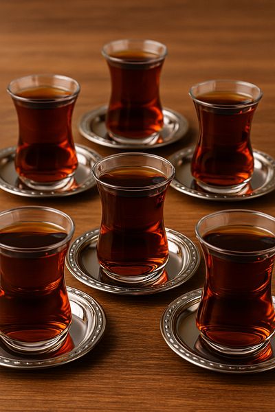 Albergio Gray Color Metal Tea Plate Set of 6 10 cm Tea Coasters