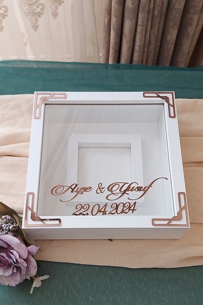 Verda Çerçeve 25x25 cm Photo Section Memory Frame - 6 cm Depth Memory Frame - Name and Date Gift
