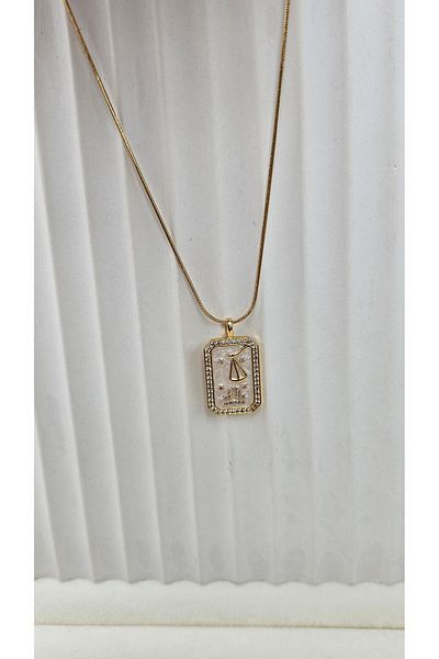 AURA Libra Zodiac Steel Necklace
