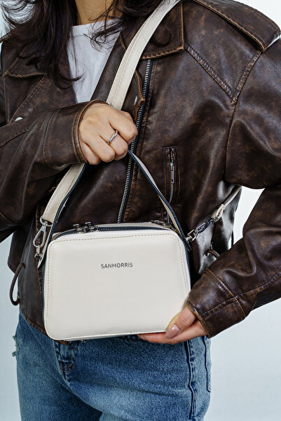 Sanmorris Sn 1427 Kadın El Omuz Çantası Kol Çantası KREM