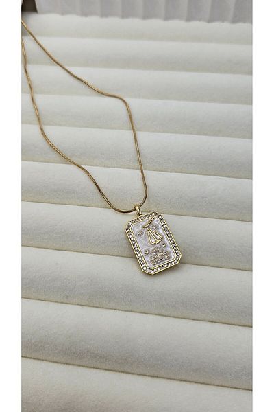 AURA Libra Zodiac Steel Necklace