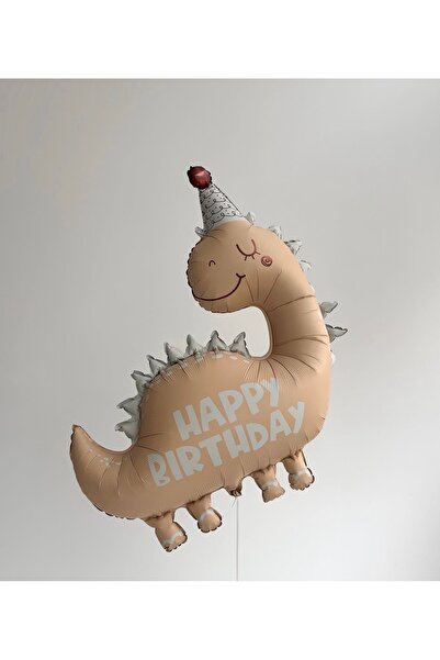 parti kral Retro Dinozor Folyo Balon (90 cm)