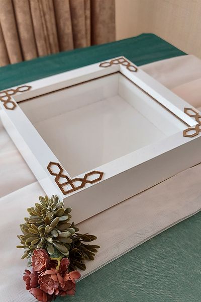 Verda Çerçeve 20x20x5 cm New Fashion Flower Pattern Memory Frame