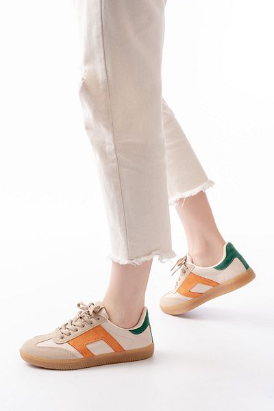 İNFON Infon M-5007 Beige Garni Lace-Up Thermo Sole Daily Women's Sports