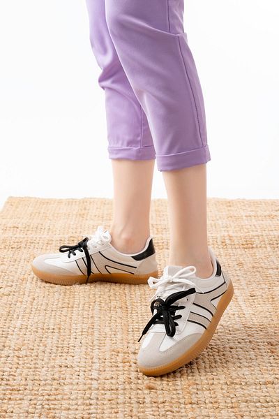 İNFON Infon M-6005 White Garni Lace Thermo Sole Casual Women's Sports