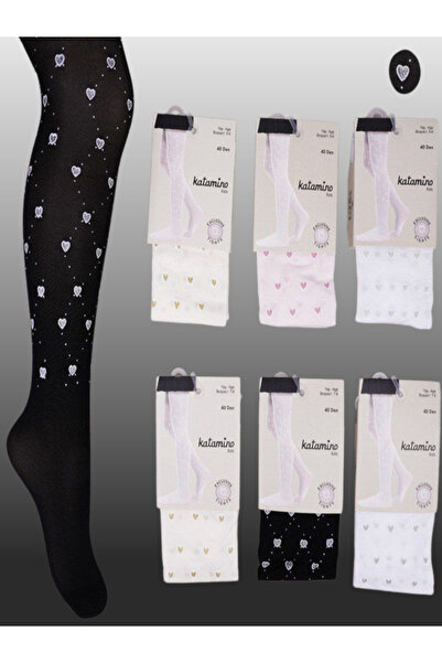 KIPIRIK BABY 1kom tanke čarape za devojčice 40 den, srce D Sa deznom roze