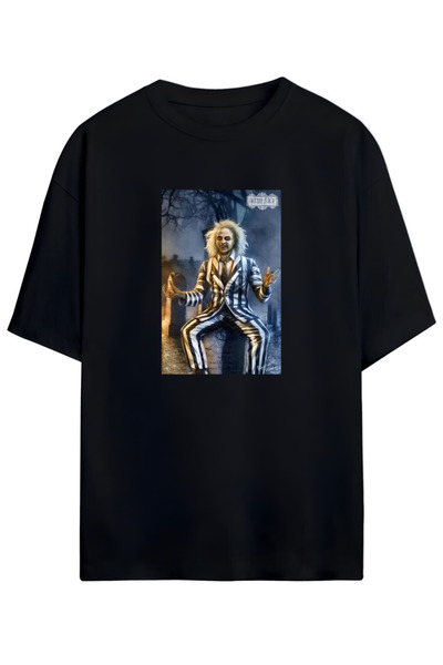 MAGORS Unisex Pamuk majica sa prilagođenim dizajnom iz filma 'Beetlejuice' Ti...