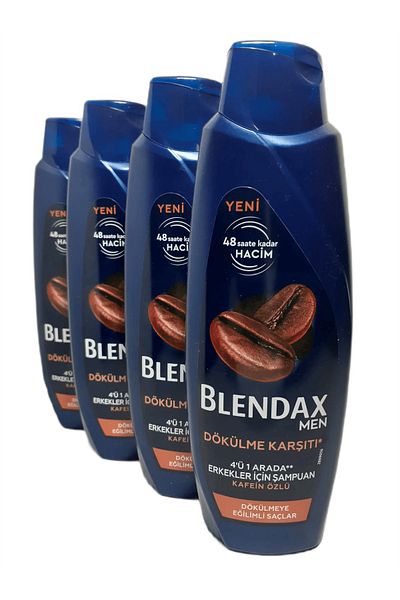 Blendax Men Anti Shipping 4 in 1 Shampoo with Cafein Extract 500 ml X 4 Pieces