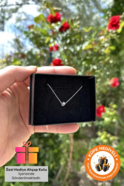 Lucente Jewellery Özel Hediye Kutulu Tek Dorika Topu 925 Ayar Gümüş Kaplama K...