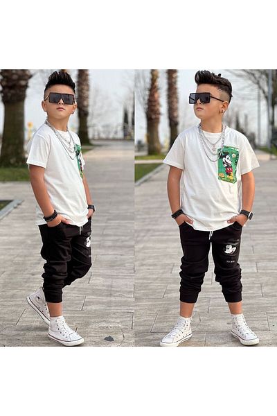 ARBİ kids Set de top cu mânecă scurtă pentru copil bărbați miki