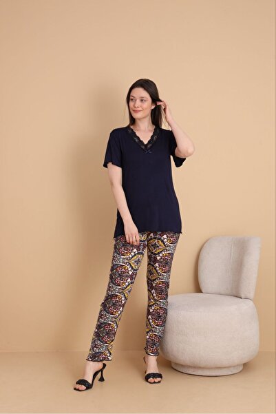 şuranur 2-dijelni set od 100% bambusove čipke, jednobojna majica sa detaljima...