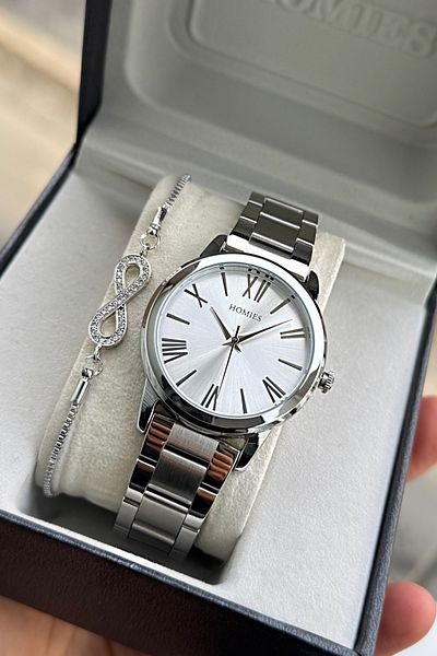 Homies Women's Wristwatch with 2 Years Warranty, Gift Box and Bracelet as a Gift.Hm 140404