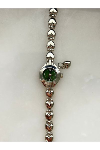 QAYYO Minimal Women's Pinterest Watch with Heart Lanyard and Charml