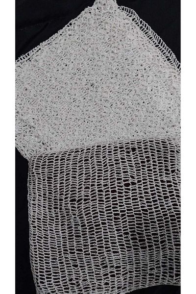 Papatyam Hand Knitted Crochet 2 Pieces 25*25 Throw Pillow Handcrafted Lace/Vintage/Trousseau Lace/Floss Thread