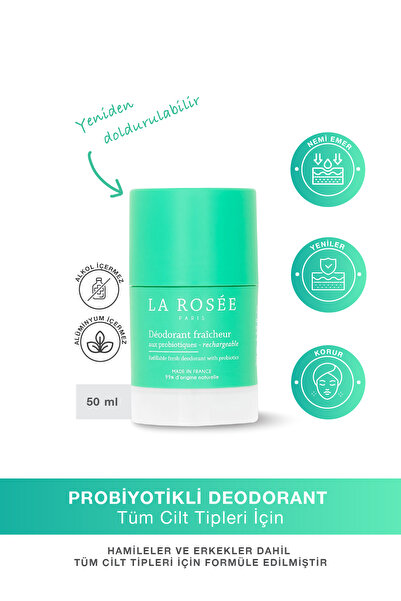 La Rosee Paris PROBİYOTİKLERLE ZENGİNLEŞTİRİLMİŞ FRESH DEODORANT - 50 mL