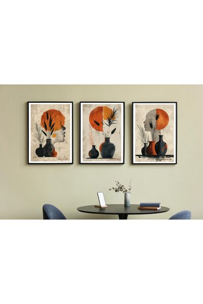 ByMeyla Digital Art Style 3Pcs Unframed Poster,Modern Decorative Frameless Poster,Painting