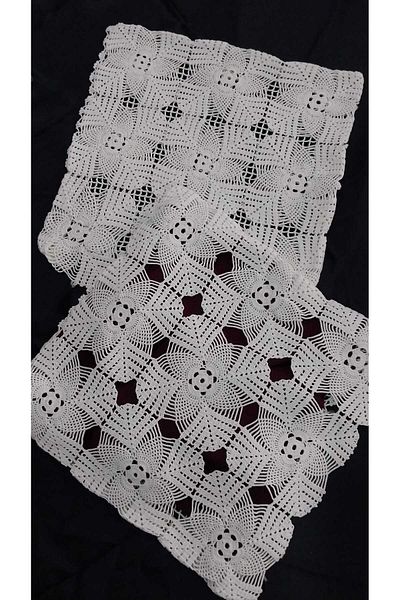 Papatyam 2Pcs (27X27) Throw Pillow Handcrafted Lace / Vintage / Dowry / Cotton Rope
