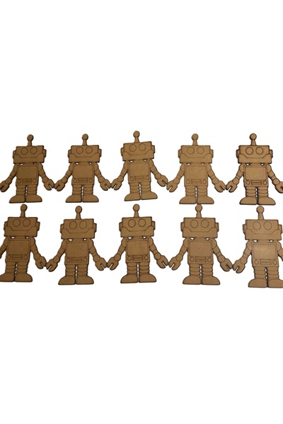 M&T WORKSHOP 10'lu Paket Ahşap Boyama Bilişim Haftası Robot Ahşap Boyama Etki...