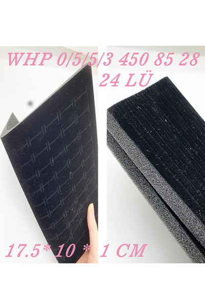 ÇUKUROVA ÜTÜ 24 lü Yüzük Süngeri SİYAH 18 cm X 10 CM X 1 CM