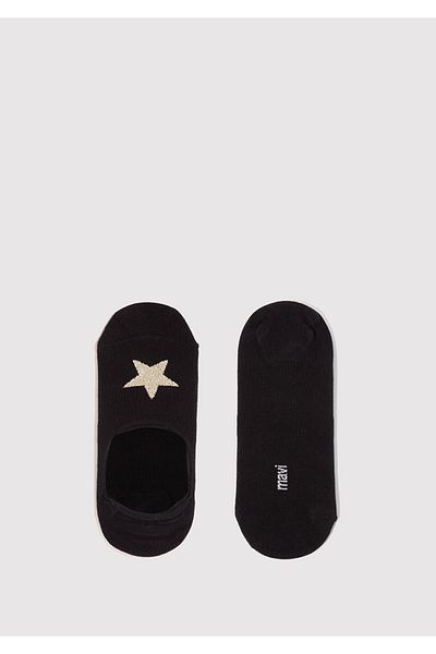 Mavi Star Embroidered Black Ballerina Socks 1911583 -900