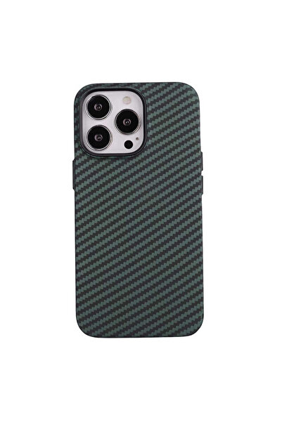 Kipgsm İphone 12 Pro Max Uyumlu Kılıf Karbon Fiber Görünümlü Ultra İnce Premi...
