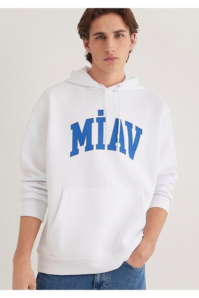 Mavi Φούτερ Miav εμπριμέ με κουκούλα 0S10122-620