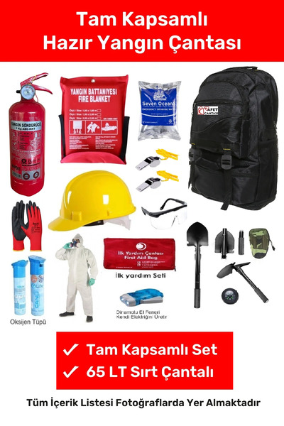 Doğal Eczane Yangın Çantası Tam Kapsamlı Hazır Yangın Çantası