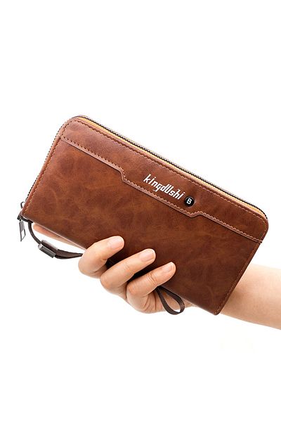 ETG Men's Large Capacity Long Wallet Handbag 20*10*3CM