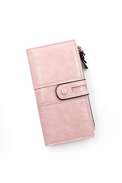 ETG Classic Stone Texture PU Leather Ladies Clutch for Women Long Wallet Large Capacity Zipper
