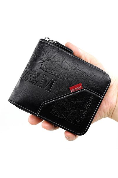 ETG Men's Wallet Short Wallet Card Bag Certificate Bag 11.5*10*3cm