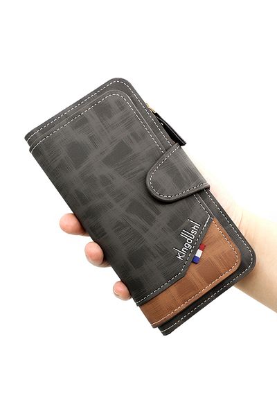 ETG Men's Multi-Functional Long Wallet ID Bag 19*10*2.5CM