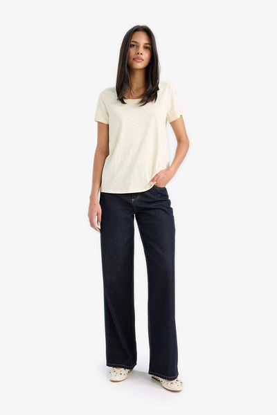 DeFacto Regular Fit Round Neck Basic Plain Short Sleeve T-Shirt K1508Az25Sm