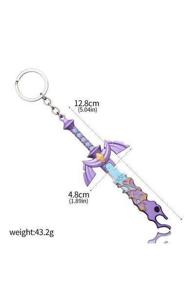 Choice Green Tears Of The Kingdom Master Sword Keychain Zeldas Royal Guards Shield Model Pendant Keyring Fo