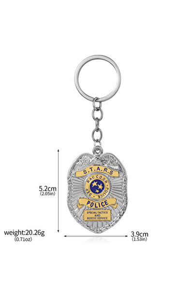 Choice K00884 لعبة ريزدنت إيفل راكون سيتي، قلادة معدنية بشعار قسم شرطة النجوم...