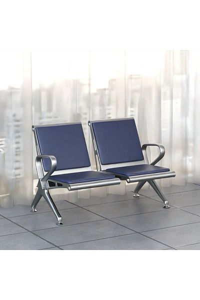 Mahmayi HF 2-Seater Outdoor Bench with Cushions- Blue