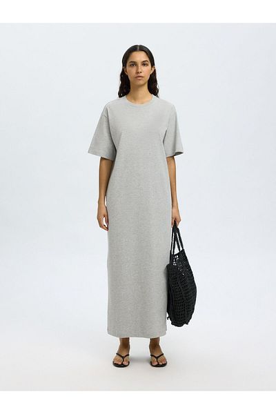 Selected Femme Kleid mit kurzen rmeln Maxi