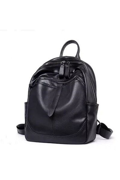 delis Women's Backpack, Amita Gt2072, Genuine Leather, Black