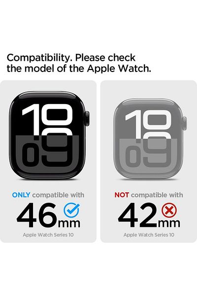 Spigen Liquid Air Pro for Apple Watch Series 10 (46mm) Case with Band Strap - Matte Black