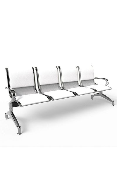 Mahmayi JX 4-Seater Outdoor Bench with Cushions- White