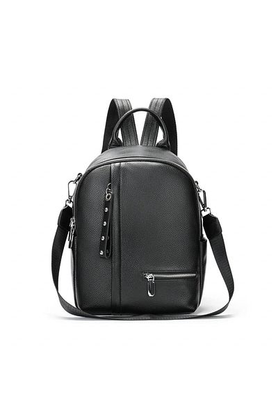 delis Women's Backpack, Amabel Gt2560, Natural Leather, Black