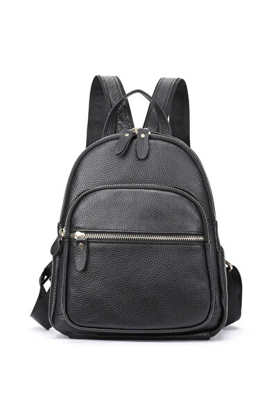 delis Rucsac Pentru Dama, Abana Gt2005, Piele Naturala, Negru