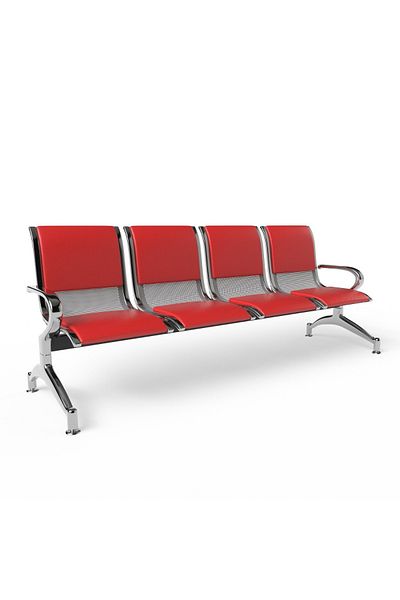 Mahmayi JX 4-Seater Outdoor Bench with Cushions- Red