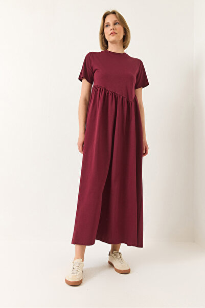 Bianco Lucci Women's Gathered Long Knitted Dress 440 60283177