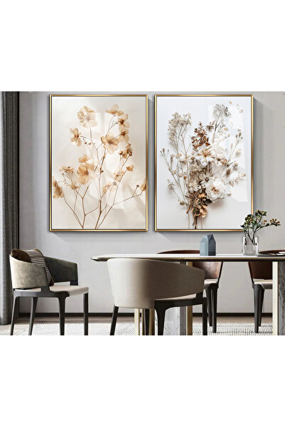 Harika bir ev | moale | Combinație de flori abstracte roz-maro | Tablou din s...