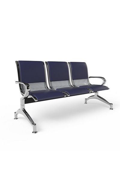 Mahmayi JX 3-Seater Outdoor Bench with Cushions- Blue