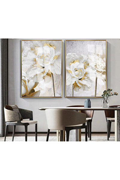 Harika bir ev HARİKABİREV |   COMBINARE ABSTRACTĂ CREAM-GOLD CU FLORI DELICAT...
