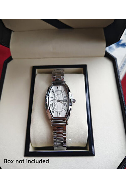 Youtrico ساعة لاباولي النسائية، بسيطة، فضية اللون، على شكل برميل، ساعة يد نسائية